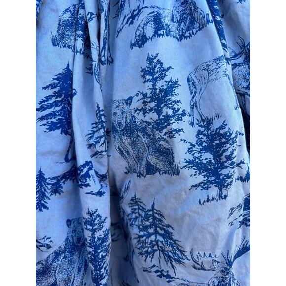 Tea Collection Dress, Blue Winter Scene, Holiday‎ Dress, Lined, Size 8 - Picture 3 of 10